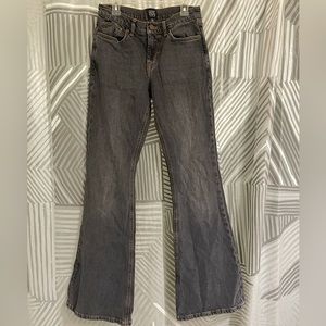 like new, black BDG jeans that go out at the leg!